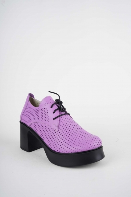 Hakiki Deri Lila Kadın Topuklu Ayakkabı 261229100