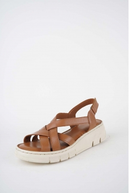 Hakiki Deri Taba Kadın Dolgu Topuklu Sandalet 261245503