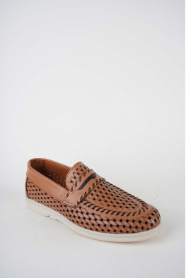 Hakiki Deri Taba Kadın Makosen Ayakkabı 261507Z102