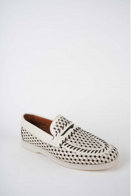 Hakiki Deri Bej Kadın Makosen Ayakkabı 261507Z102