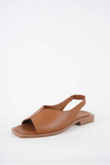 Hakiki Deri Taba Kadın Düz Sandalet 251103503