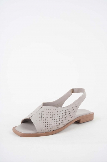 Hakiki Deri Vizon Kadın Düz Sandalet 251103509