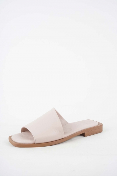 Hakiki Deri Pudra Kadın Düz Terlik 251103600