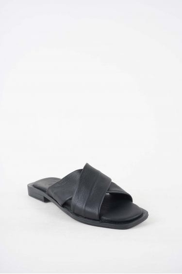 Hakiki Deri Siyah Kadın Düz Terlik 251103605