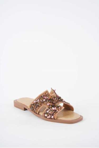 Hakiki Deri Taba Taş Kadın Düz Terlik 251103608