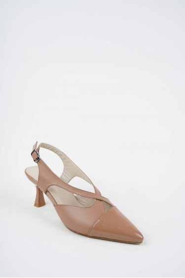 Hakiki Deri Nohut Rugan-Nohut Kadın Topuklu Sandalet 261105505