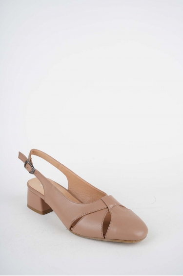 Hakiki Deri Nohut Kadın Topuklu Sandalet 261105508