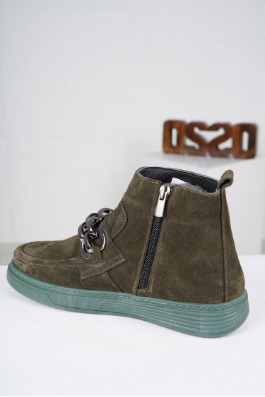 Hakiki Deri Haki Süet Kadın Kısa Bot 222108202