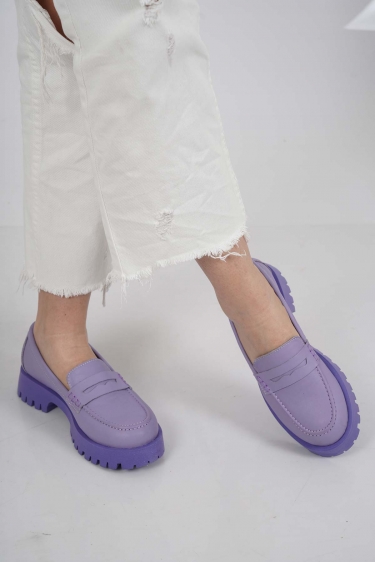 Hakiki Deri Mor Kadın Casual Ayakkabı 231108119