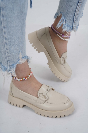 Hakiki Deri Bej Kadın Casual Ayakkabı 231108121
