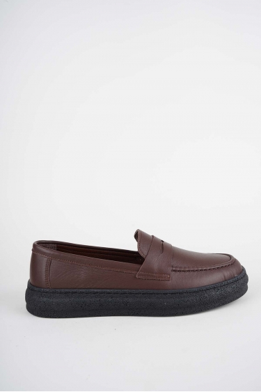 Hakiki Deri Kahve Kadın Casual Ayakkabı 232108101