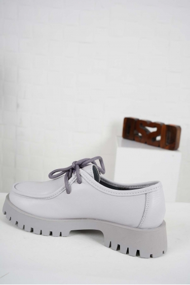 Hakiki Deri Gri Kadın Casual Ayakkabı 232108110