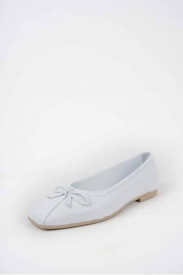 Hakiki Deri Beyaz Kadın Babet Ayakkabı 251108101