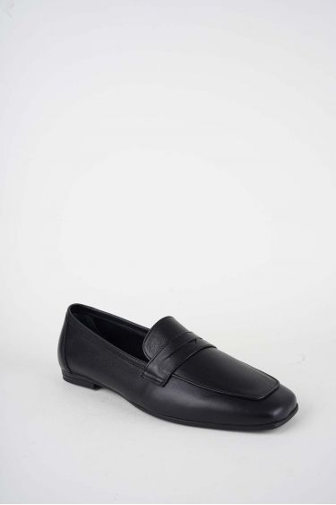 Hakiki Deri Siyah Kadın Babet Ayakkabı 251108103