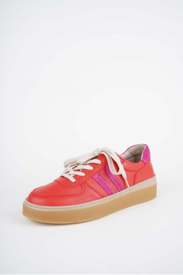 Hakiki Deri Kırmızı-Fuşya Süet Kadın Casual Ayakkabı 252108103