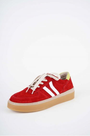 Hakiki Deri Kırmızı Sü.-Beyaz-Fıstık Yeşili Kadın Casual Ayakkabı 252108104