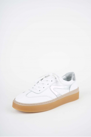 Hakiki Deri Beyaz-gümüş Kadın Casual Ayakkabı 252108105