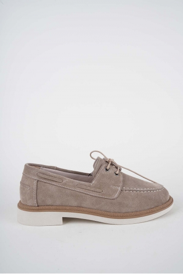 Hakiki Deri Vizon Süet Kadın Casual Ayakkabı 261108100