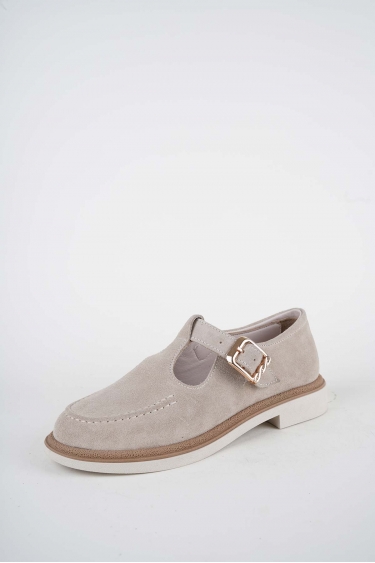 Hakiki Deri Bej Süet Kadın Casual Ayakkabı 261108101