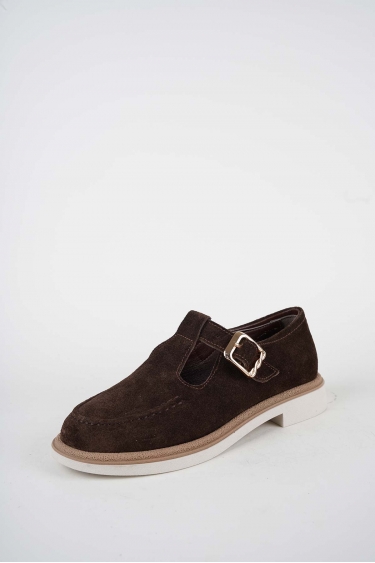 Hakiki Deri Kahve Süet Kadın Casual Ayakkabı 261108101