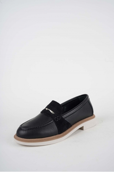 Hakiki Deri Siyah Kadın Casual Ayakkabı 261108103