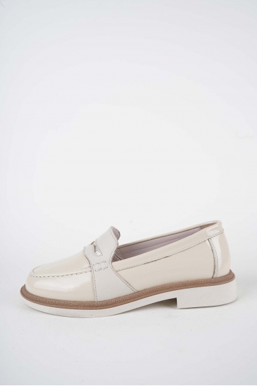 Hakiki Deri Bej Rugan Kadın Casual Ayakkabı 261108103