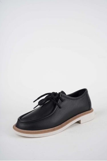 Hakiki Deri Siyah Kadın Casual Ayakkabı 261108104