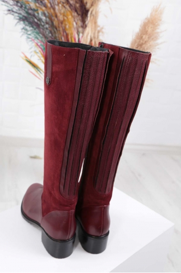 Hakiki Deri Yok Kadın Arka Lastiklı Çizme 202110309