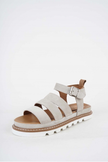 Hakiki Deri Bej Süet Kadın Casual Sandalet 251111503