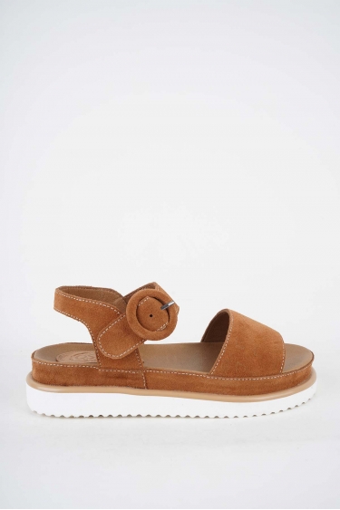 Hakiki Deri Tütün Süet Kadın Casual Sandalet 251111505