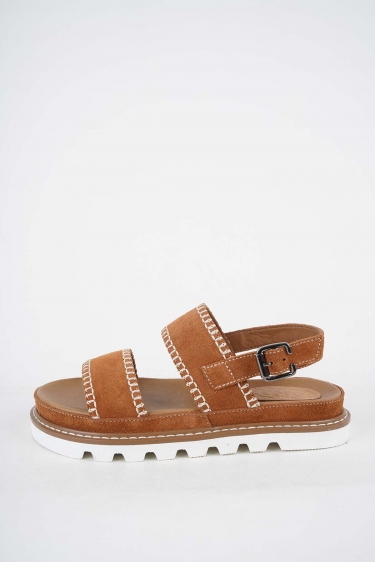 Hakiki Deri Tütün Süet Kadın Casual Sandalet 251111507