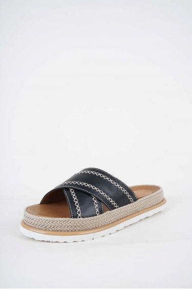 Hakiki Deri Siyah Kadın Casual Terlik 251111604