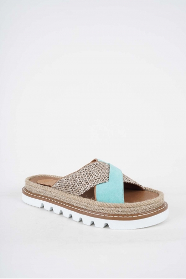 Hakiki Deri Turkuaz Süet Kadın Casual Terlik 251111607