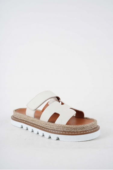 Hakiki Deri Bej Kadın Casual Terlik 251111609