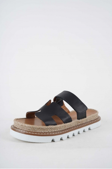 Hakiki Deri Siyah Kadın Casual Terlik 251111609