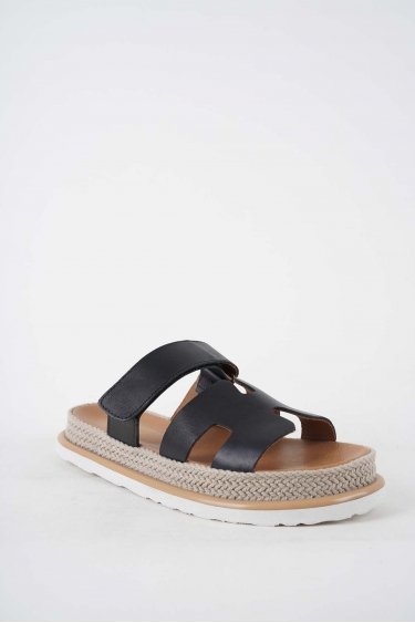 Hakiki Deri Siyah Kadın Casual Terlik 251111610