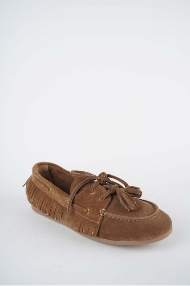 Hakiki Deri Taba Süet Kadın Babet Ayakkabı 261111101