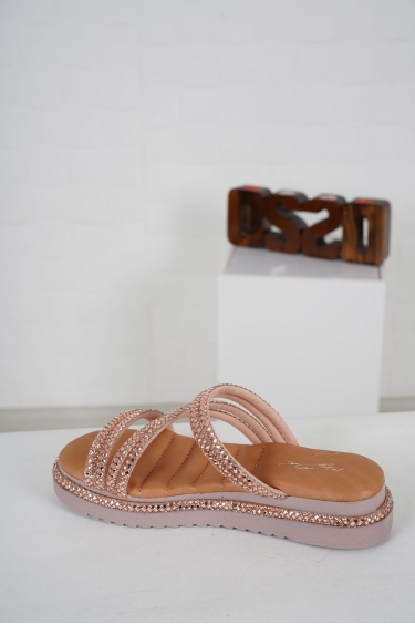 Hakiki Deri Pudra Taşlı Kadın Taşlı Terlik 231114601