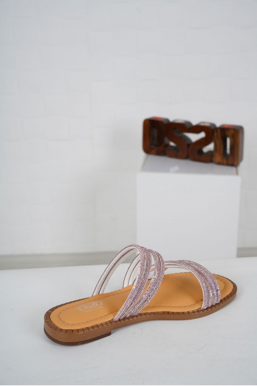 Hakiki Deri Pudra Jan Jan Taş Kadın Taşlı Terlik 231114605