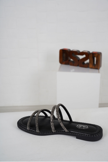 Hakiki Deri Nikel Taş Kadın Taşlı Terlik 231114606