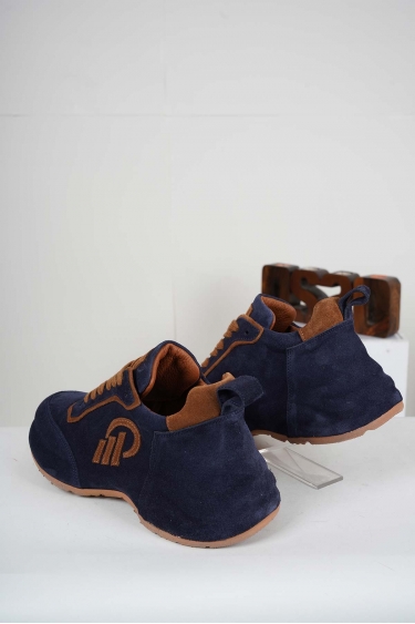 Hakiki Deri Laci Süet-Taba Süet Kadın Sneaker Ayakkabı 241114101