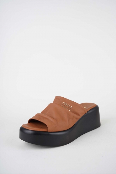 Hakiki Deri Taba Kadın Dolgu Topuklu Terlik 261114602