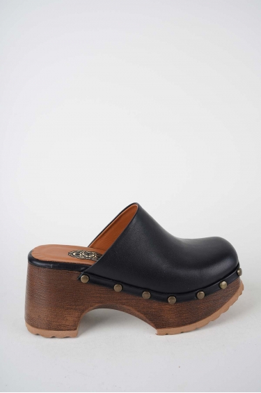 Hakiki Deri Siyah Kadın Topuklu Sabo 261114701