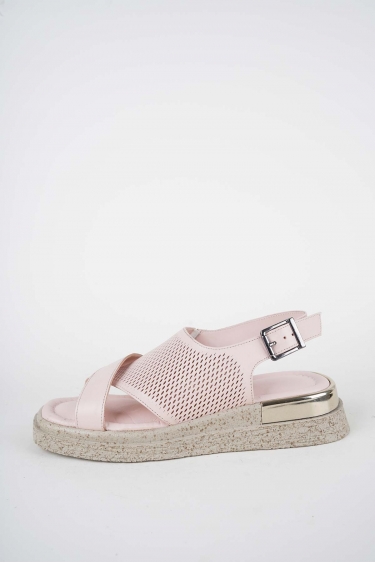 Hakiki Deri Pudra Kadın Düz Sandalet 261118501