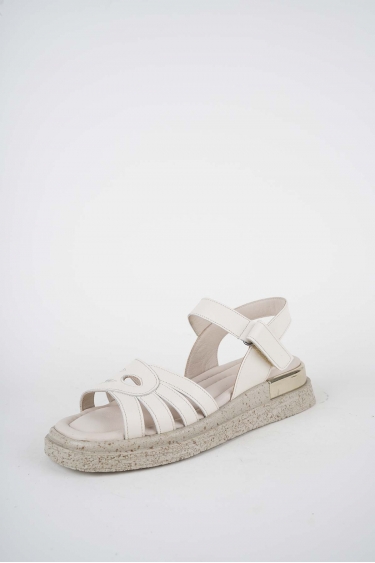 Hakiki Deri Bej Kadın Düz Sandalet 261118505