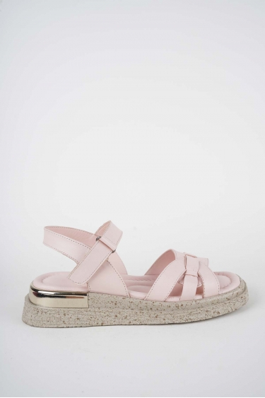 Hakiki Deri Pudra Kadın Düz Sandalet 261118507