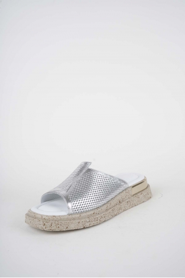 Hakiki Deri Silver Kadın Düz Terlik 261118601