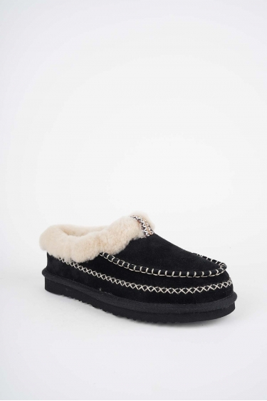 Kürklü Siyah Kadın Doubleface Ayakkabı 252124100