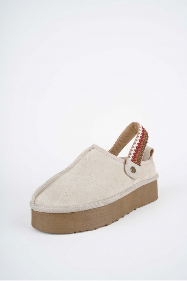 Kürklü Bej Kadın Doubleface Ayakkabı 252124102