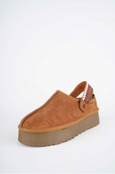 Kürklü Taba Kadın Doubleface Ayakkabı 252124102